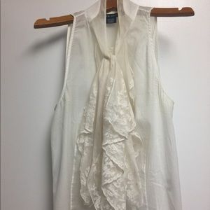 RL Blue Label lace tie top